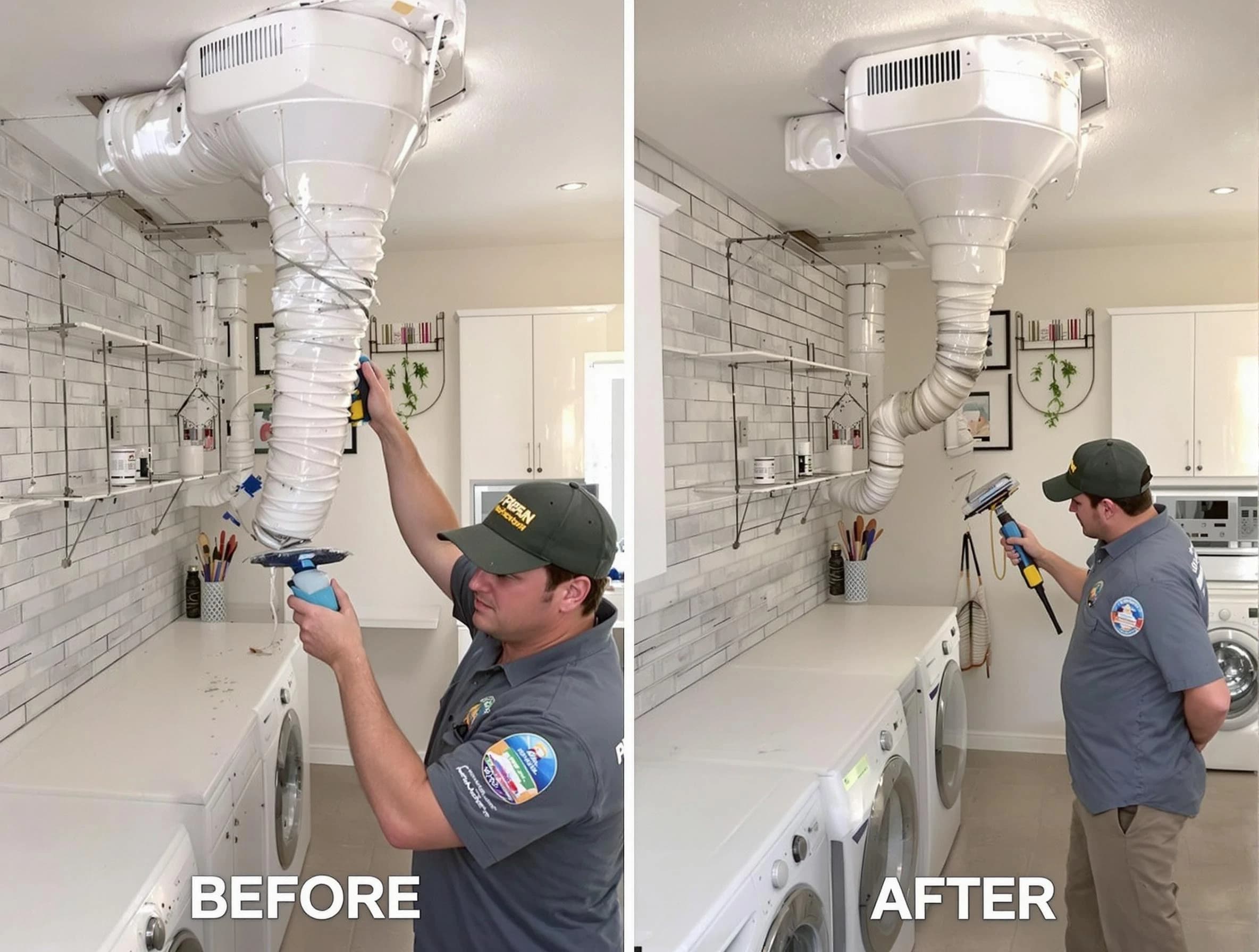 Professional dryer exhaust vent cleaning by Plymouth Dryer Vent Cleaning in Plymouth