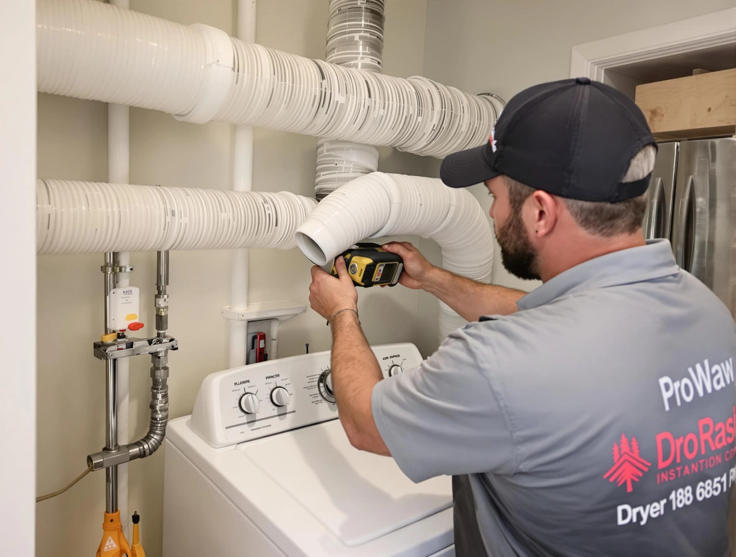 Professional dryer vent hose installation by Plymouth Dryer Vent Cleaning in Plymouth