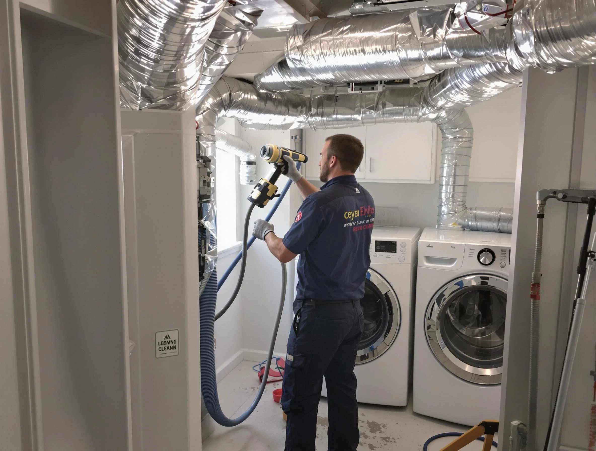 Plymouth Dryer Vent Cleaning specialist using advanced equipment for thorough duct cleaning in Plymouth