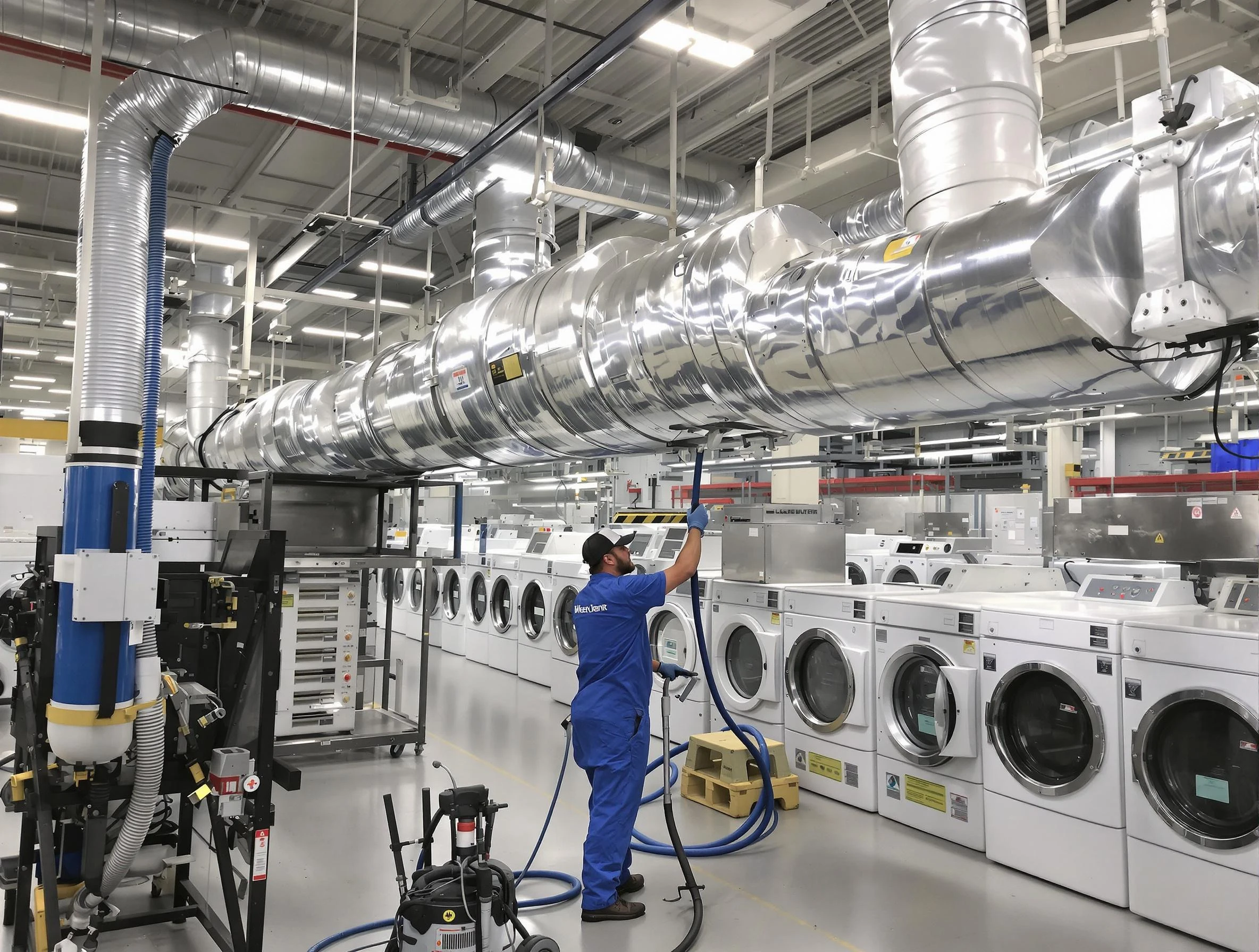 Plymouth Dryer Vent Cleaning team performing heavy-duty industrial dryer vent cleaning in Plymouth